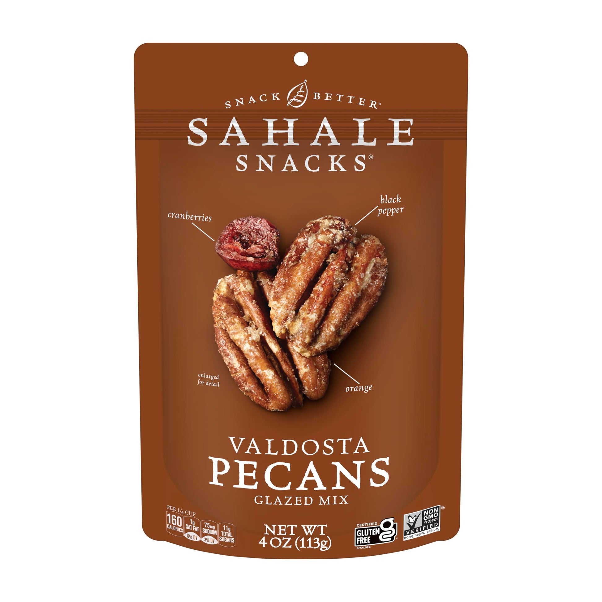 Sahale Snacks Valdosta Pecans Glazed Mix, 4 Ounce (Pack of 6), Plastic, No Color, Model 893869000560