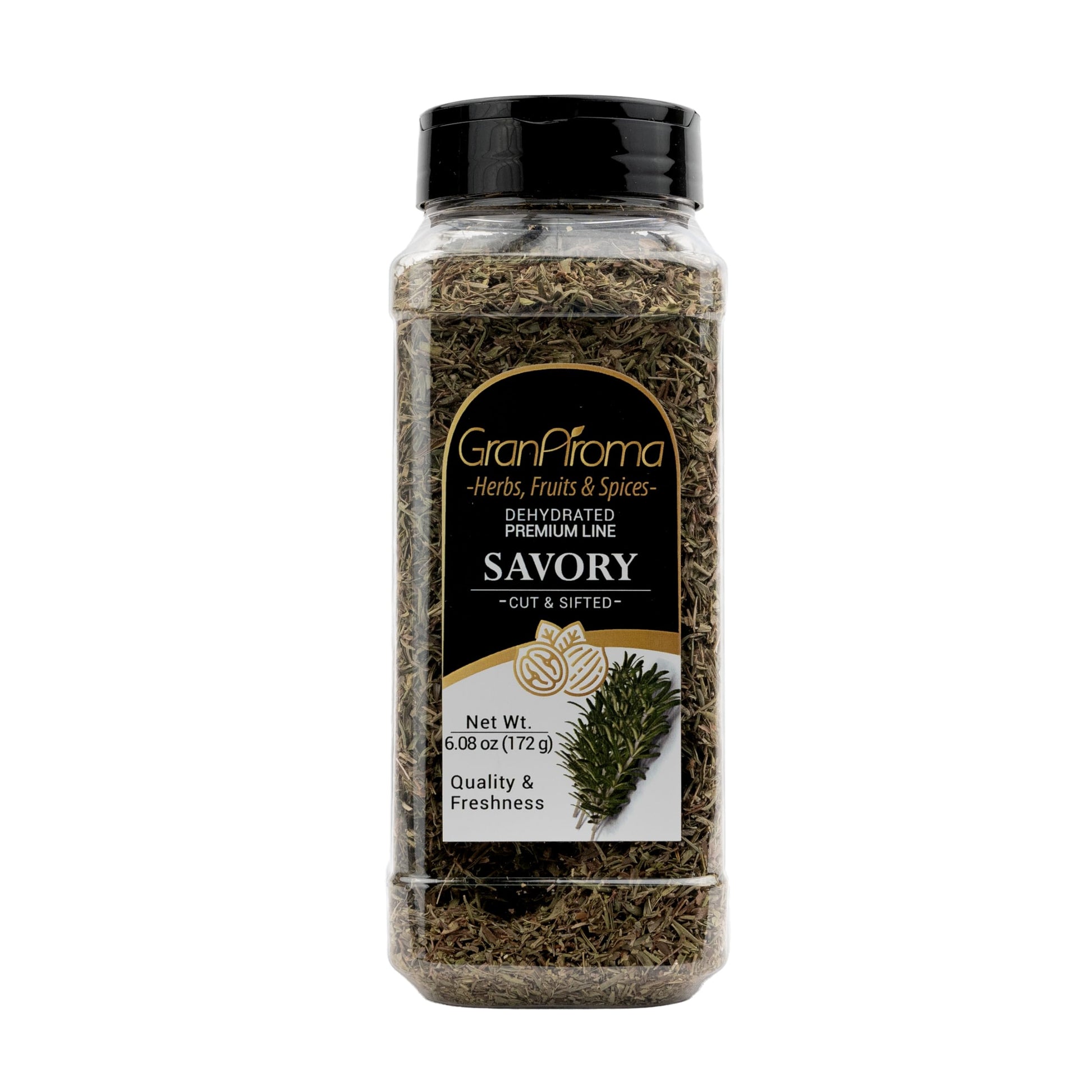 GranAroma Savory Herb, Gourmet Spice for Mediterranean Dishes, Soups, and Salads (6.08 Ounce)