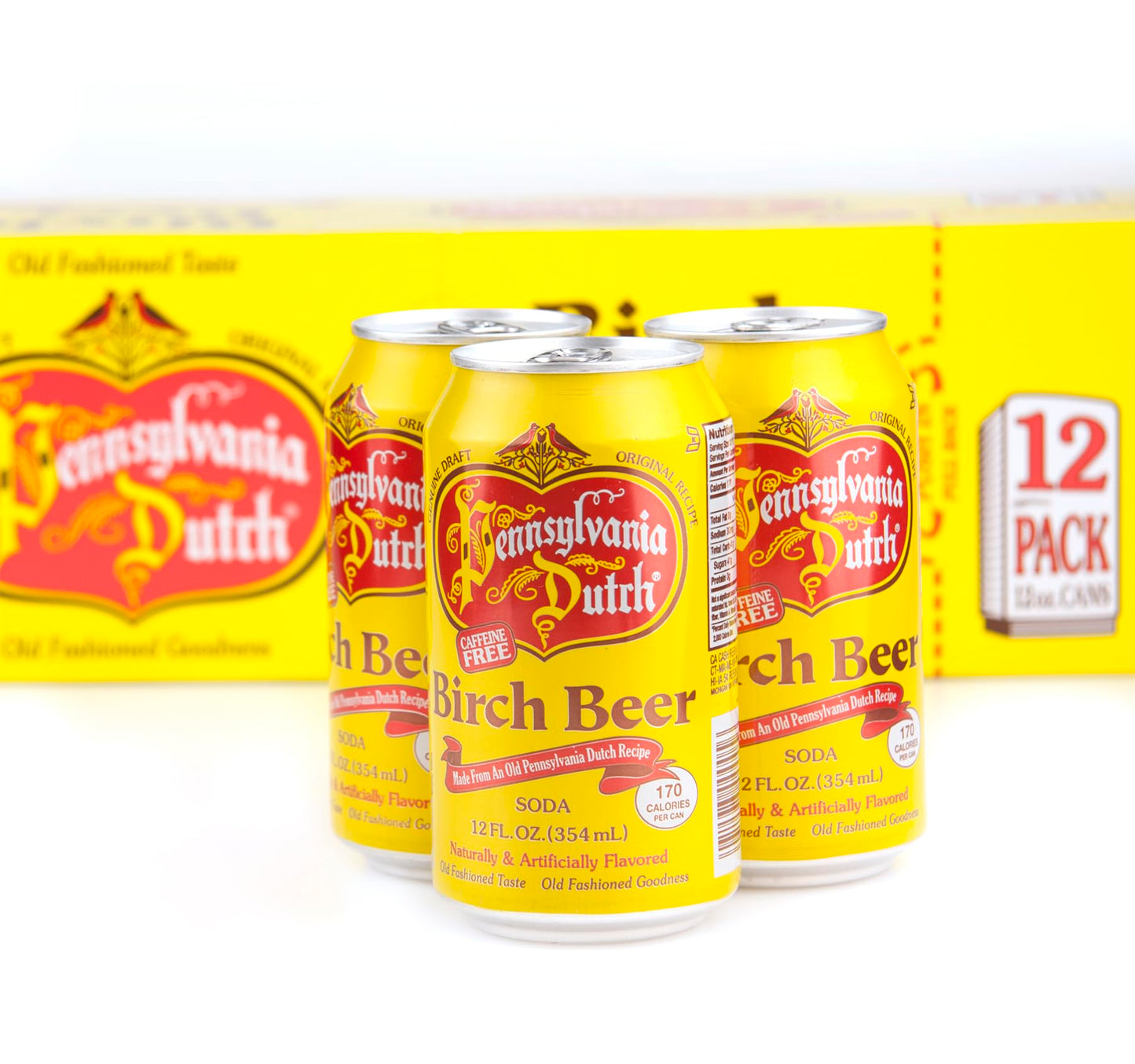 Pennsylvania Dutch Birch Beer, 12 Fl Oz (Pack of 24), High-Density Foam Protection