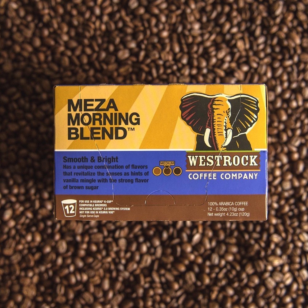Westrock Coffee Company, Meza Morning Blend, Single Serve Coffee Cup, Medium Roast (12)