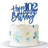 Roadsea Happy 102Nd Birthday Cake Topper - Old Woman Man Boy 102 Years Old Birthday Cake Supplies - 102Nd Birthday Party Decorat