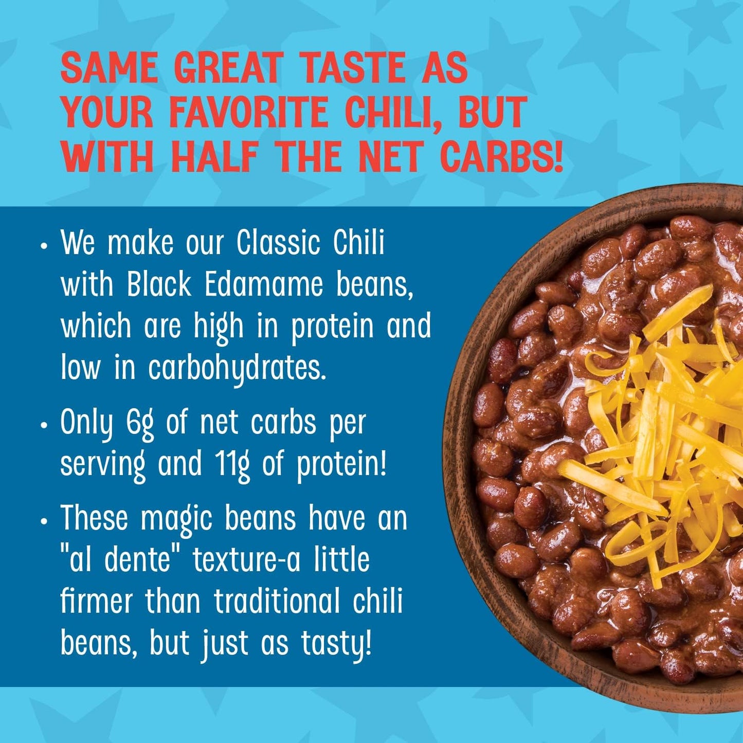 The Good Bean Heat And Eat Pouch - Low-Carb Classic Chili - (4 Pack) 10 Oz Pouch - Simmered Black Soybeans With Chili Powder - Pre-Cooked Beans With Good Source Of Plant Protein And Fiber