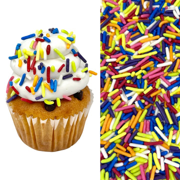 Manvscakes, Natural Rainbow Sprinkles, No Artificial Dyes, Gluten Free, Nut Free, 3 ounces, Cake Decorations, Cupcake Sprinkle B