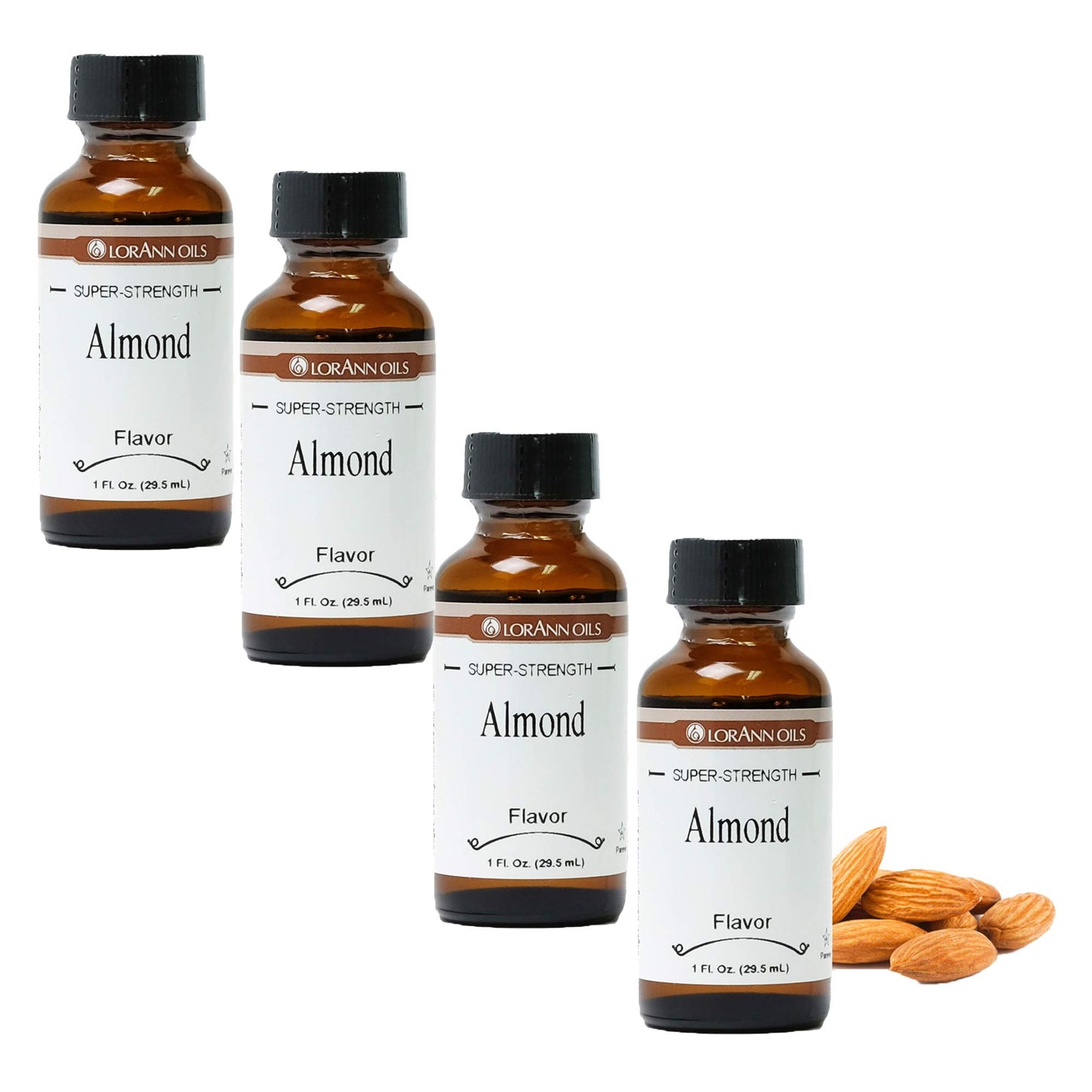 LorAnn Almond Flavoring, 1 Ounce Bottle, Clear, Model 0535