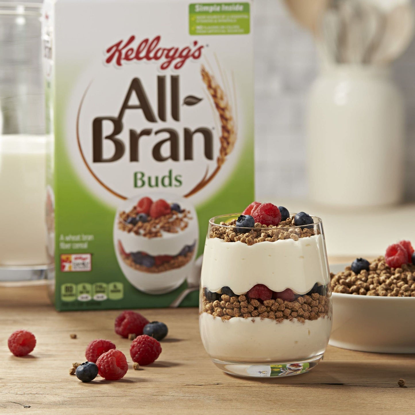 Kelloggs All-Bran Buds, Breakfast Cereal, Wheat Bran, Excellent Source of Fiber, 22oz Box