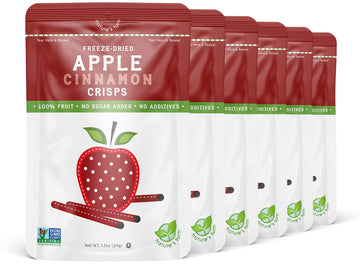 Nature'S Turn Freeze-Dried Fruit Snacks, Apple Cinnamon Crisps, Pack Of 6 (1.2 Oz Each)