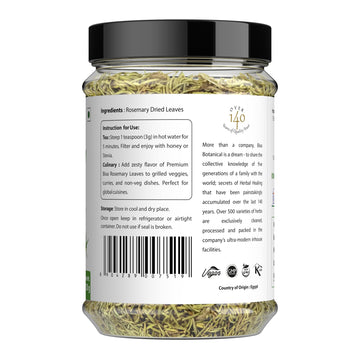 Bixa Botanical Rosemary Leaves (100 Gm + 20 Gm Extra) | Top Grade Leaves From Egypt | For Seasoning, Hair | Supports Hair Growth