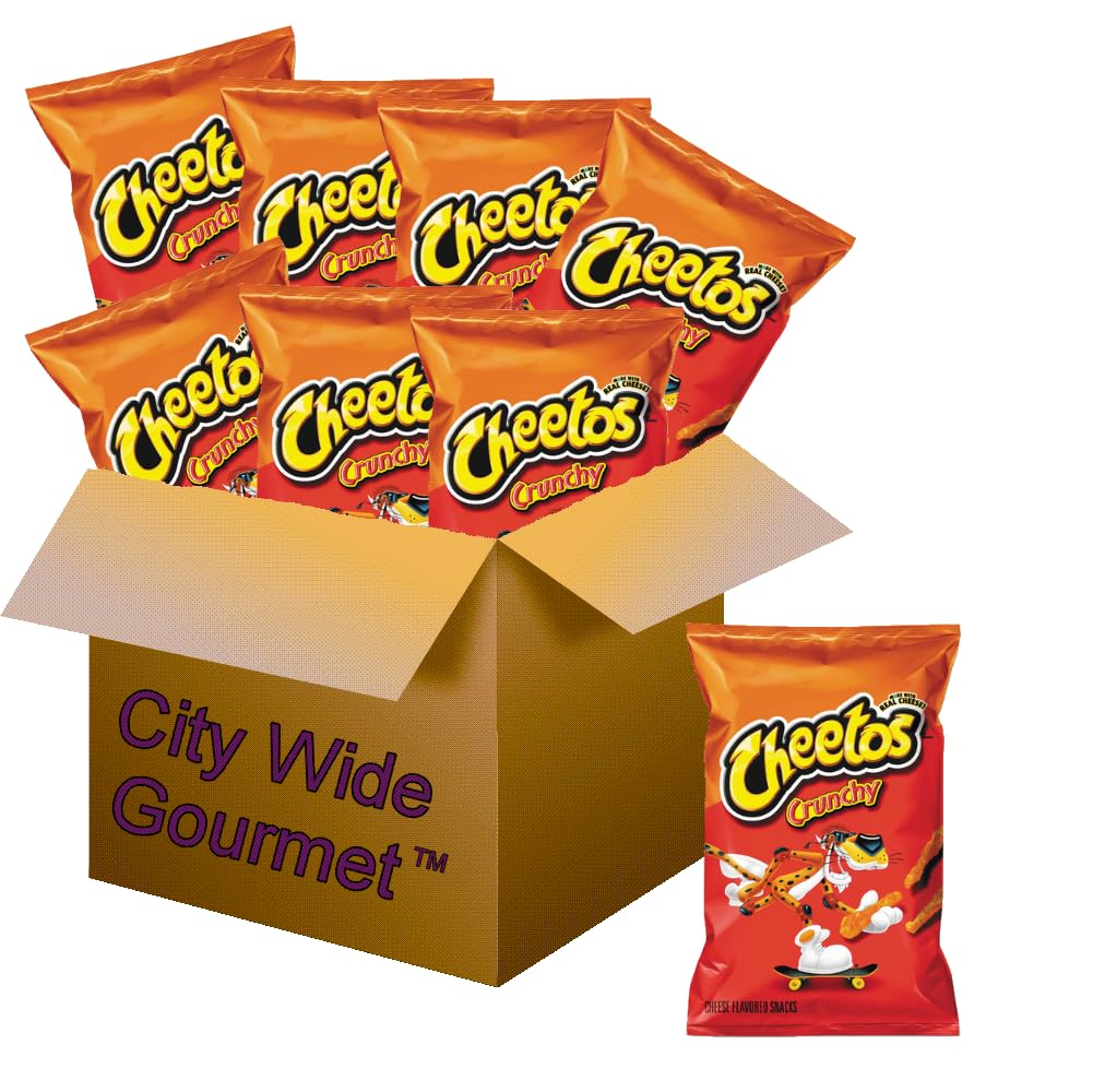 Crunchy Cheese Flavored Snacks  2 Oz Bags  Pack Of 8