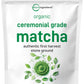 Organic Ceremonial Grade Matcha Powder  100g | 100 Servings | enhanced First Harvest Authentic Japanese Origin | 100% Pure Barista-Grade Sugar-Free Matcha Green Tea For Latte  Beverage & Baking