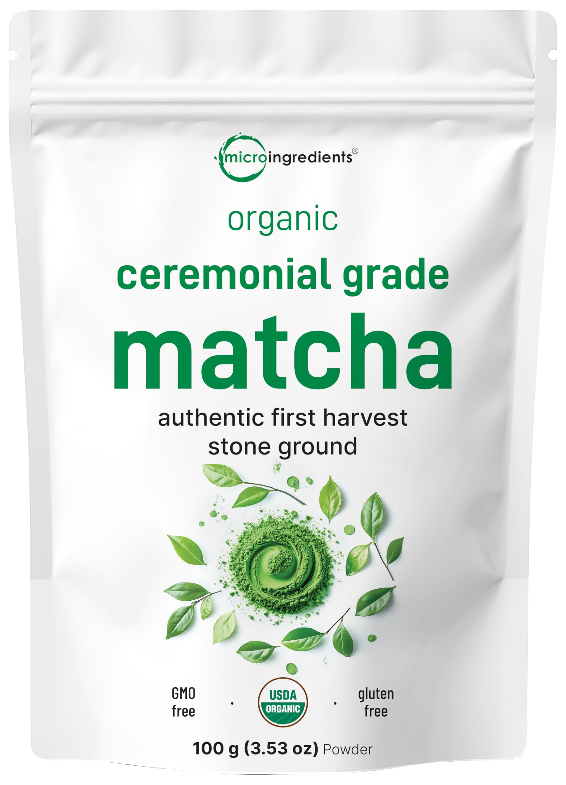 Organic Ceremonial Grade Matcha Powder  100g | 100 Servings | enhanced First Harvest Authentic Japanese Origin | 100% Pure Barista-Grade Sugar-Free Matcha Green Tea For Latte  Beverage & Baking