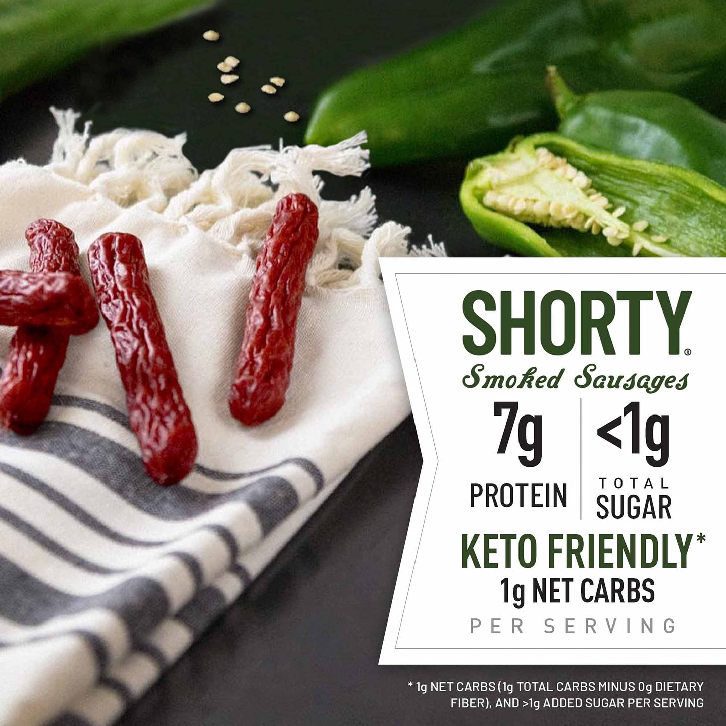 DUKES Smoked Shorty Sausages, Original Recipe, 5 oz, Pack of 8