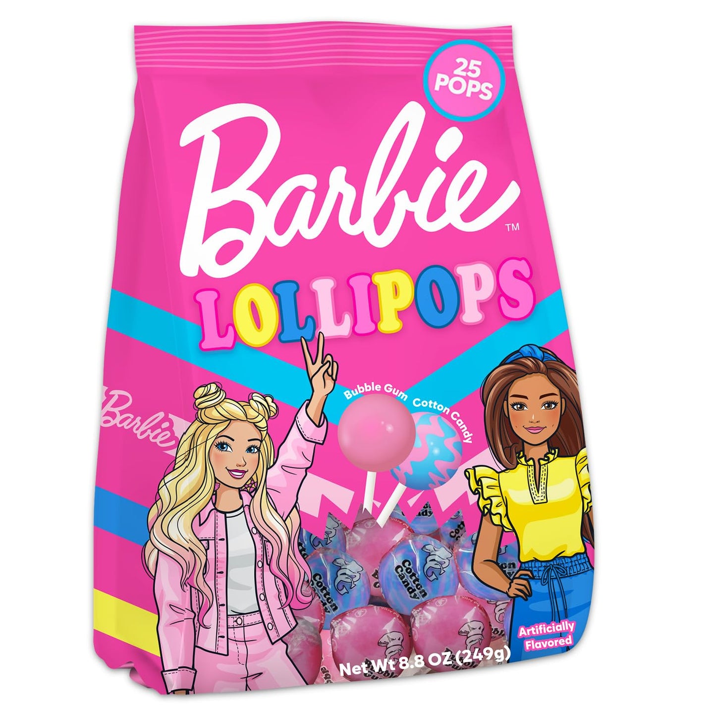 Barbie Halloween Lollipops - 25 Pack Hard Candy Suckers, Multicolor Party Favors, Assorted Flavors, Individually Wrapped