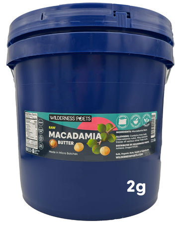 Wilderness Poets, Raw Macadamia Butter (272 Ounce - 17 Pound - 2 Gallon)