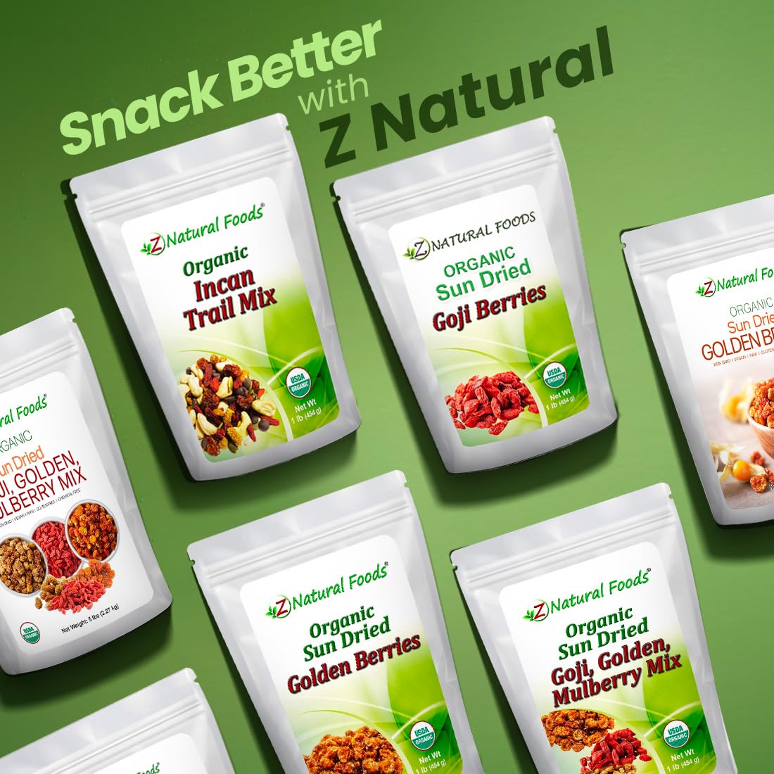 Organic Incan Trail Mix - Raw Superfood Snack - Cashews + Sunflower Seeds + Dark Chocolate Chips + Pumpkin Seeds + White Mulberr