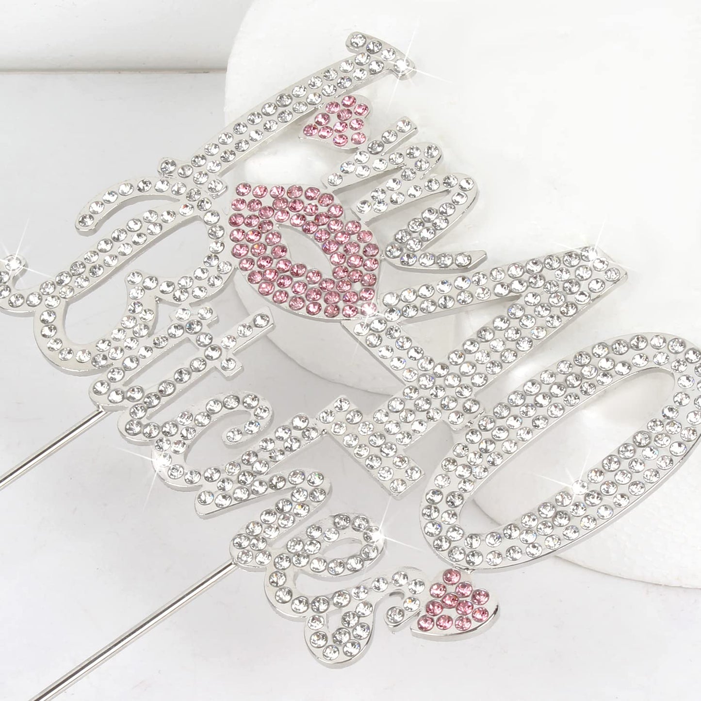 Laskyer I'M 40Th Funny Birthday Pink Rhinestone Cake Topper - Happy 40Th Birthday Cheers To 40 Years Old Forty Bday Party Metal