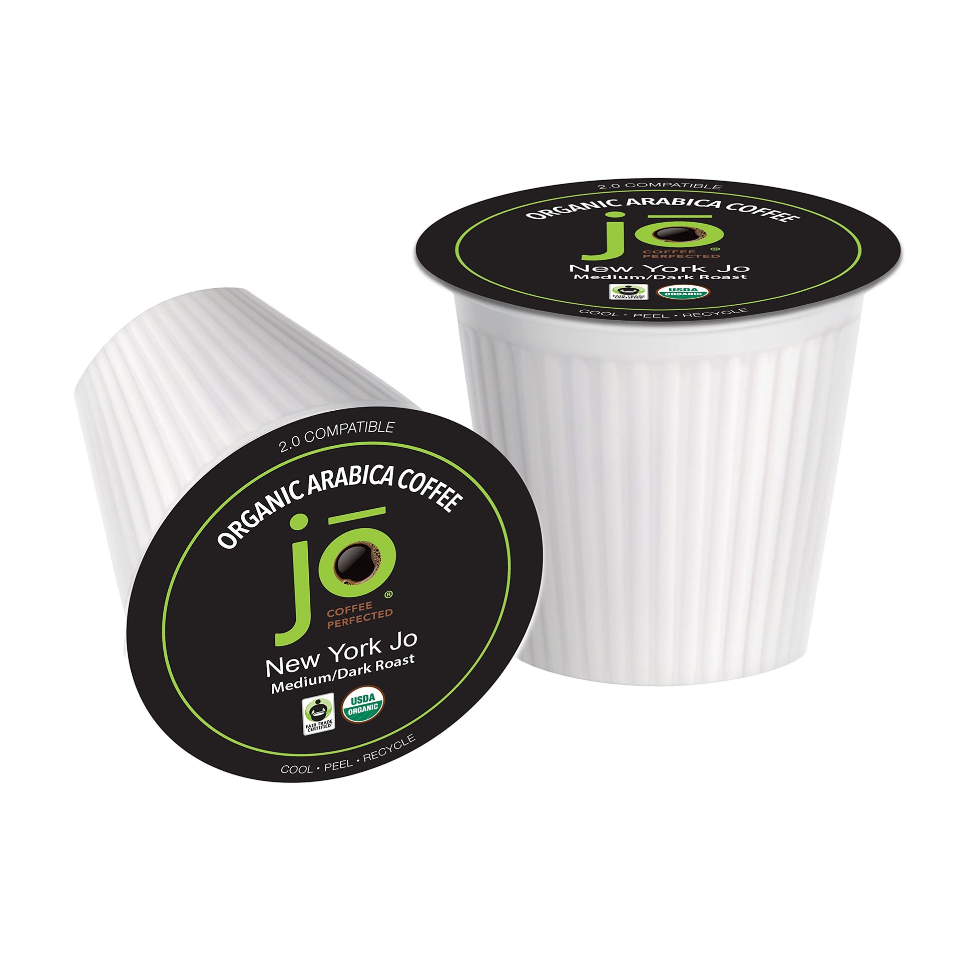 Jo Coffee Medium Dark Roast Organic Coffee for Keurig, 24 Single Serve Cups, Fair Trade, Gluten Free