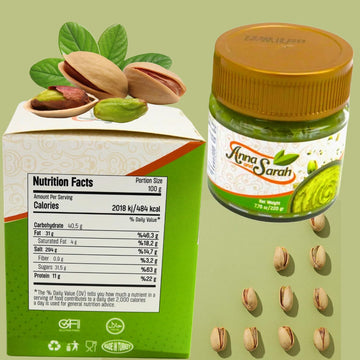 Anna and Sarah Pistachio Butter Spreadable Cream, 2 Pack, 7.75 oz, Glass Jar, Rich & Nutty Flavor for Knafeh and Desserts