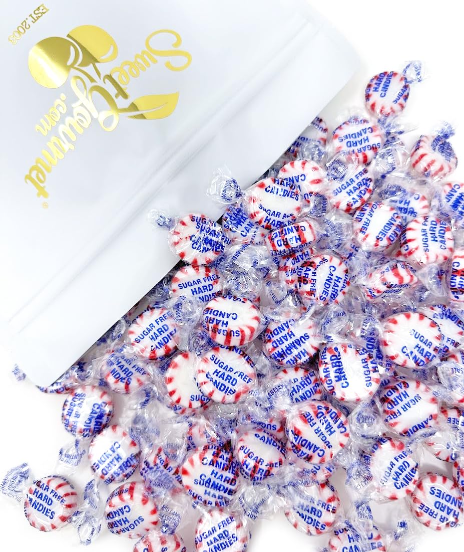 Sweetgourmet Sugar-Free Peppermint Wrapped Hard Candy | 3 Pounds