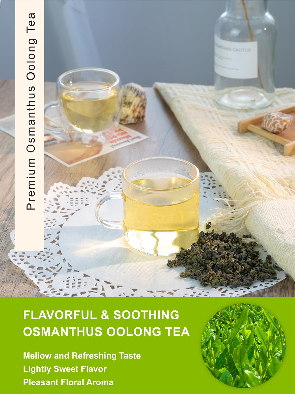 TeeLux Osmanthus Oolong Tea - Loose Leaf, Flavorful & Aromatic, 5.3 oz