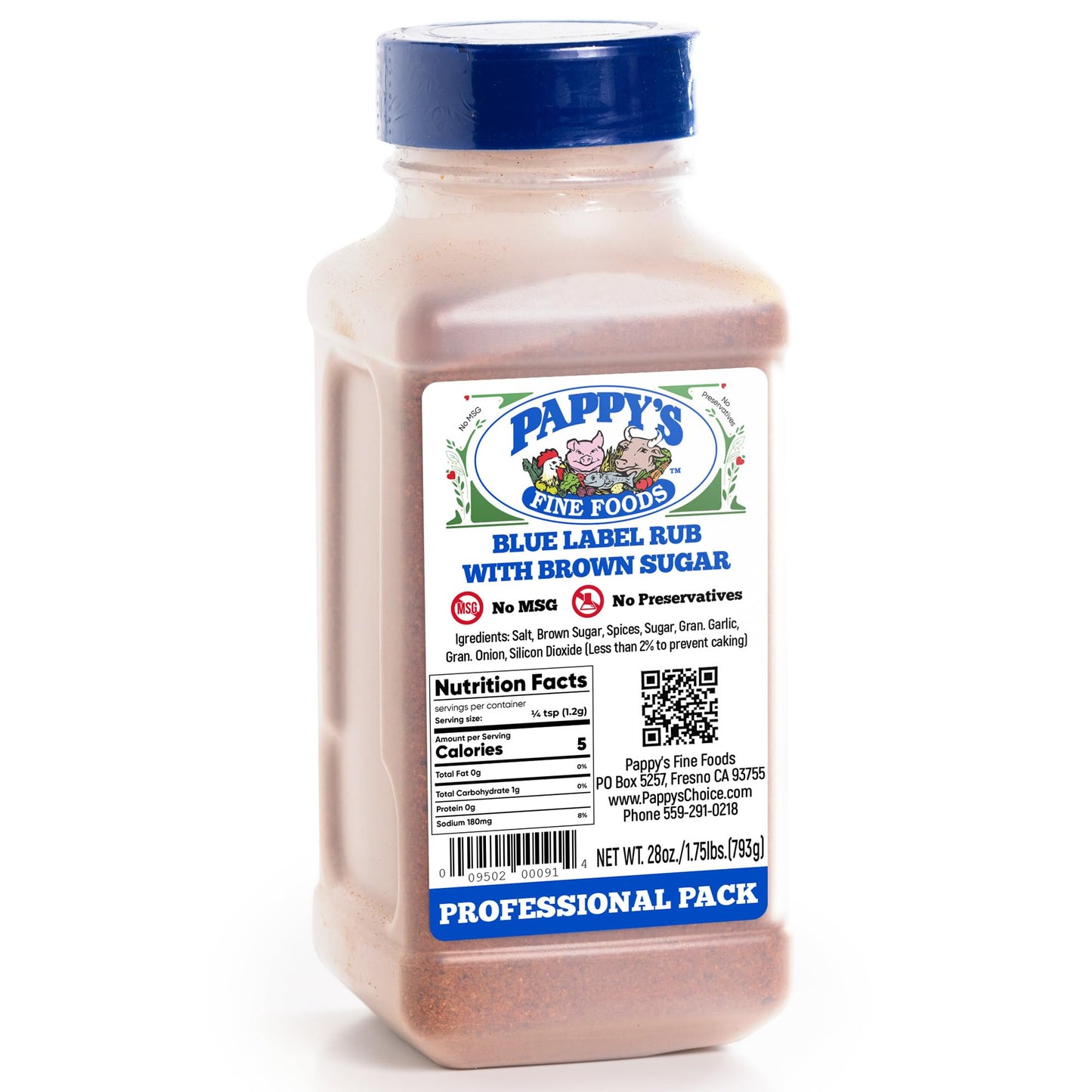 New PappyS Blue Label Rub With Brown Sugar. Perfect For Bbq And Rich Flavor Brisket  Steak  Beef  Chicken  Fajita  Seafood  Veggies  Rotisserie  Fried  Roast Pulled And Slow Cooked Meats And More - A New Twist On A 30+ Year Seasoning Recipe.