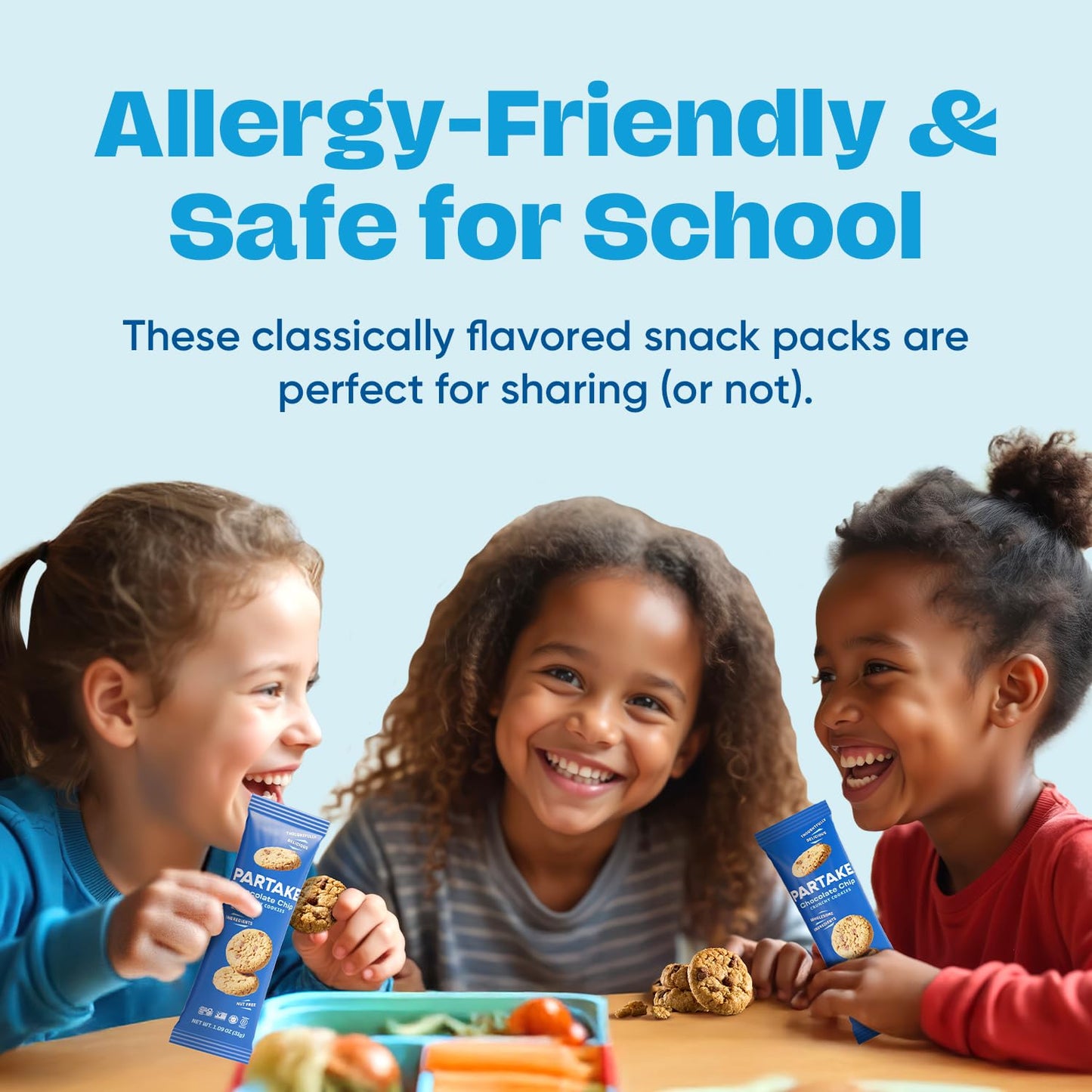 Partake Foods Gluten Free Crunchy Chocolate Chip Cookies - Vegan - Free From the Top 9 Allergens Including Dairy, Wheat, Soy, Eg