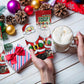 Fruidles Large Christmas Chocolate Santa Holiday Treats, Solid Smooth Milk Chocolate, Party Bag Fillers, Individually Wrapped Fo