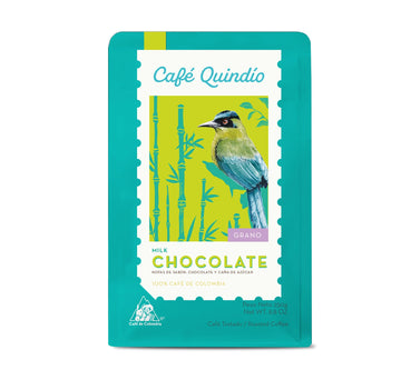 Cafe Quindio Specialty Harvest - Medium Roast 100% Colombian Excelso Whole Bean Arabica Coffee with Natural Milk Chocolate Tasti