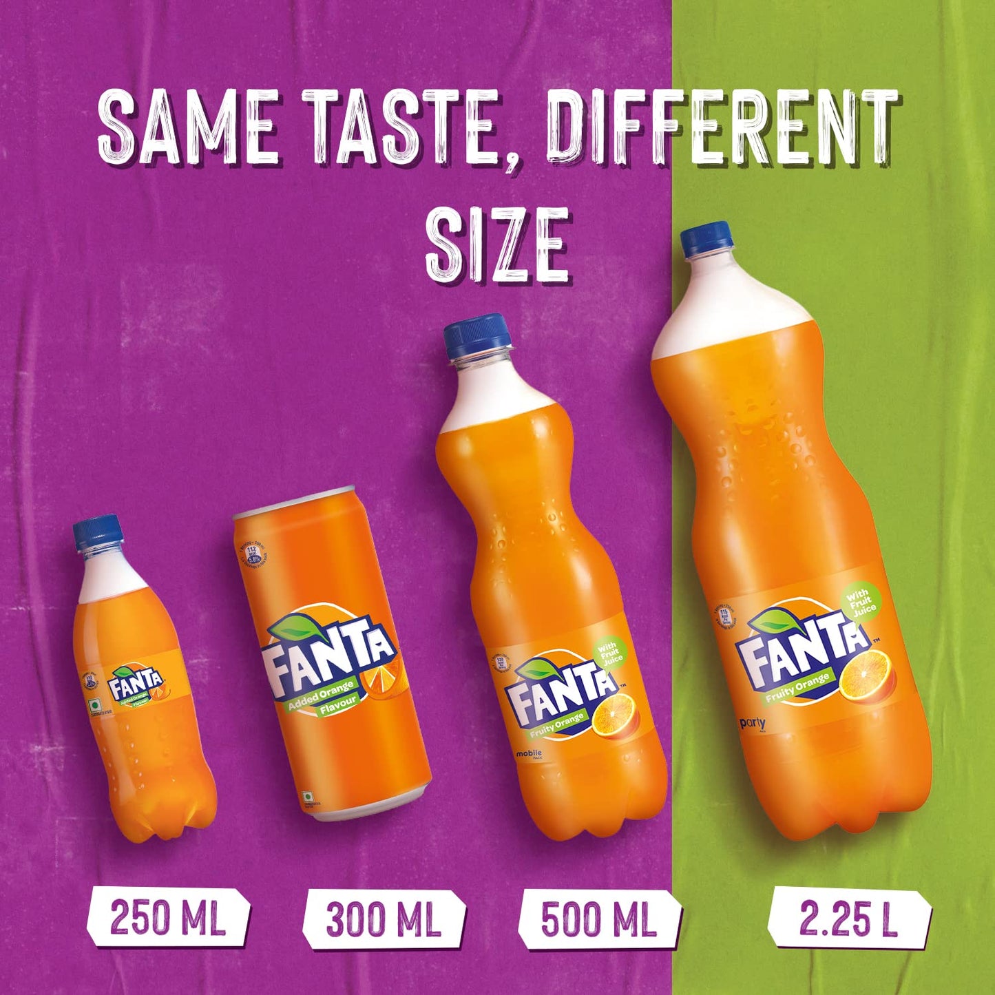 Fanta Orange Flavored Cold Drink | Soft Drink With Added Orange Flavour | Delicious Orangey Flavor| Recyclable Can, 300 Ml