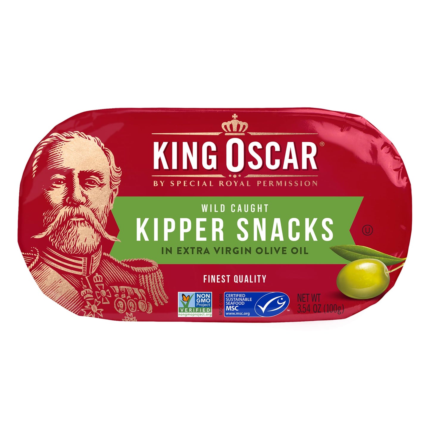 King Oscar Kipper Snacks, Lightly Smoked Herring Fillets in Extra Virgin Olive Oil, 3.54 Ounce Cans, Pack of 12