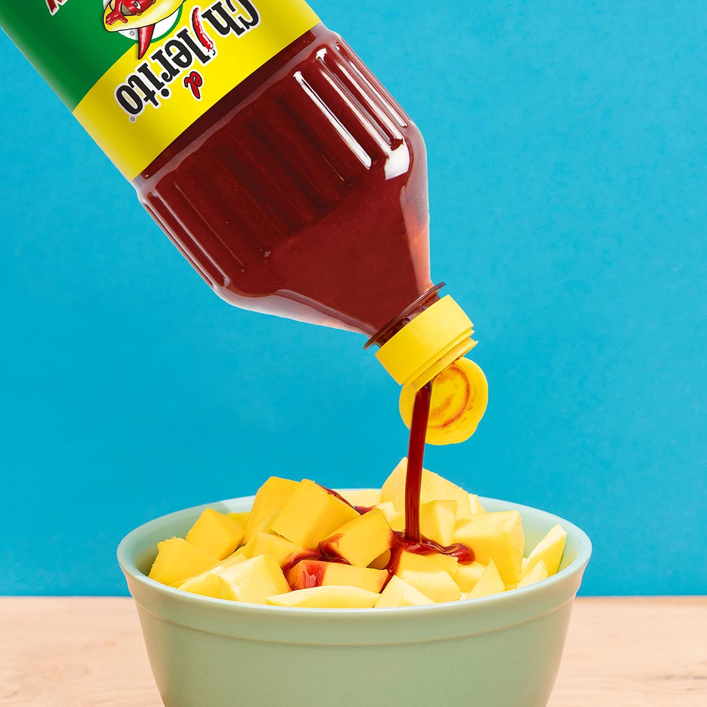 Bundle EL CHILERITO Sauce Chamoy Flavor 1L/ 33.8 Fl. Oz + Sauce Chamoy Mango Flavor - Mexican Foods - For Garnishing Fruits And