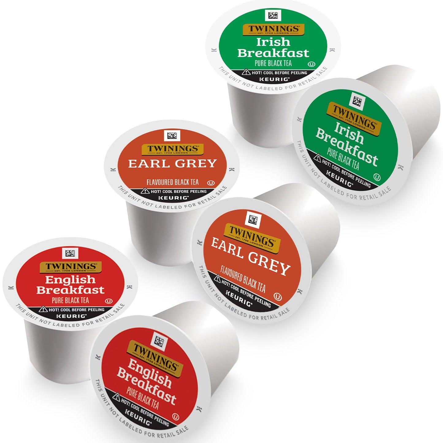 Twinings Black Tea K-Cup Pods For Keurig, Variety 3-Pack – Earl Grey, English Breakfast, And Irish Breakfast Tea K-Cups, Caffeinated, 12 Count Each