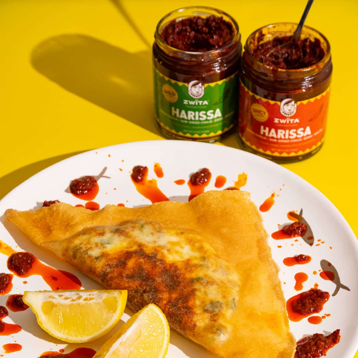 Zwita Mild Harissa 6Oz | Tunisian Thick Sun Dried Chili Paste | Not Spicy | Harissa Paste | Sun Dried Chilis, Fresh Garlic, Extr