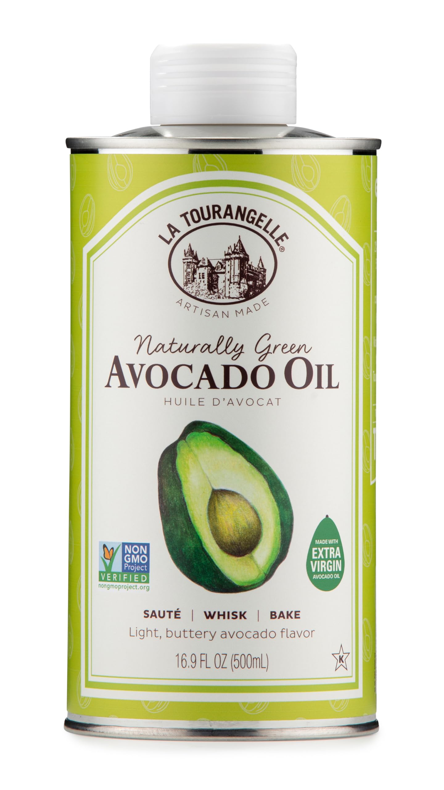 La Tourangelle, Avocado Oil, Handcrafted From Premium Avocados, Great For Cooking, As Butter Substitute, And For Skin And Hair, 16.9 Fl Oz