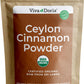 Viva Doria Organic Ceylon Cinnamon Powder, 100% Raw, Ground, 16 Oz Resealable Kraft Bag