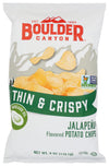 BOULDER CANYON Thin & Crispy Avocado Oil Jalapeno Potato Chips, 6 OZ