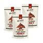Off-Piste Sweet n Hot Plant-Based Jerky, 1.8oz., Pack of 3 - High Protein Healthy Snacks Vegan Jerky for Recovery, School, Offic