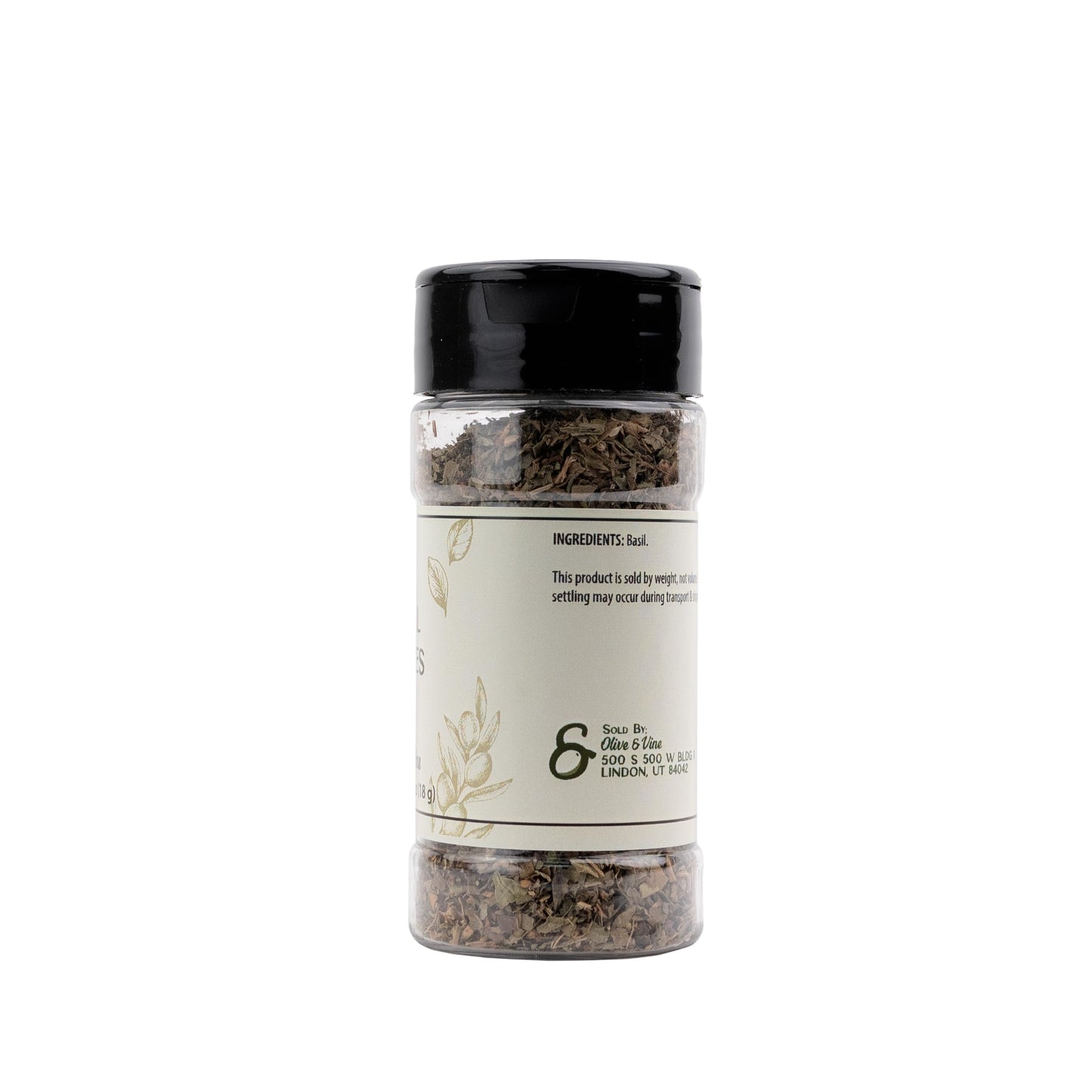 Olive & Vine Basil Leaves Seasoning for Pasta, Pesto, Salads, 0.64 Ounce