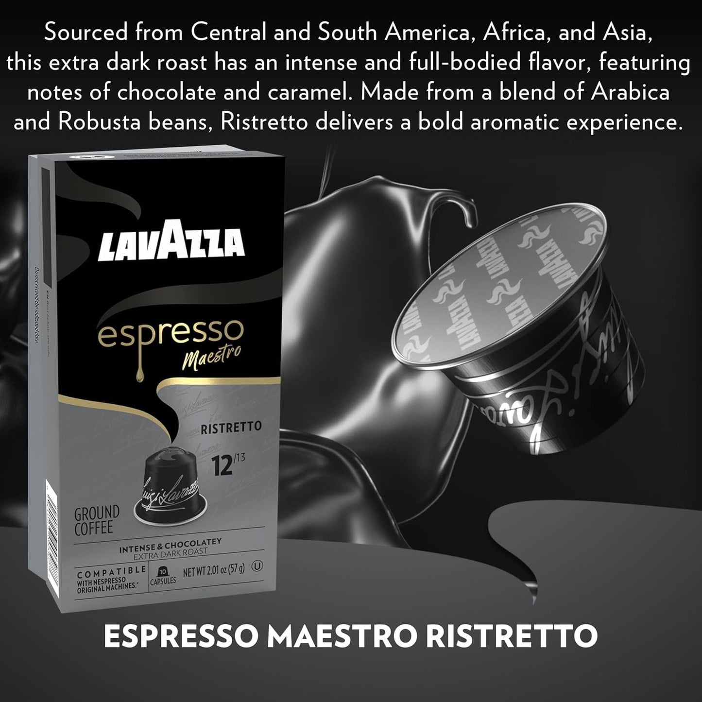 Lavazza Espresso compact pieces for Nespresso Original Machines, Variety Pack, 10 Count (Pack of 6)