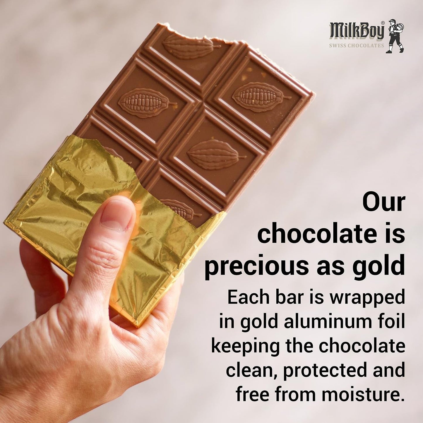 Milkboy Swiss Chocolates Gourmet Chocolate Variety Pack - Dark & White Handmade Bars - Kosher - GMO Free - 5 Count