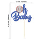 1 Pack Baseball Oh Baby Cupcake Toppers Glitter Sport Baseball Theme Babyshower Oh Baby Cake Decoration For Baseball Theme Babys