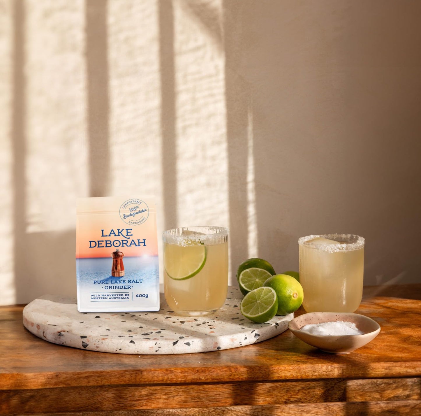 Pure Mineral Grinder Salt From Lake Deborah, Australia - Wild Harvested Lake Salt - 100% Natural, Microplastics, Heavy Metals And Pollutant-Free, Perfect For Cooking And Baking - 400G