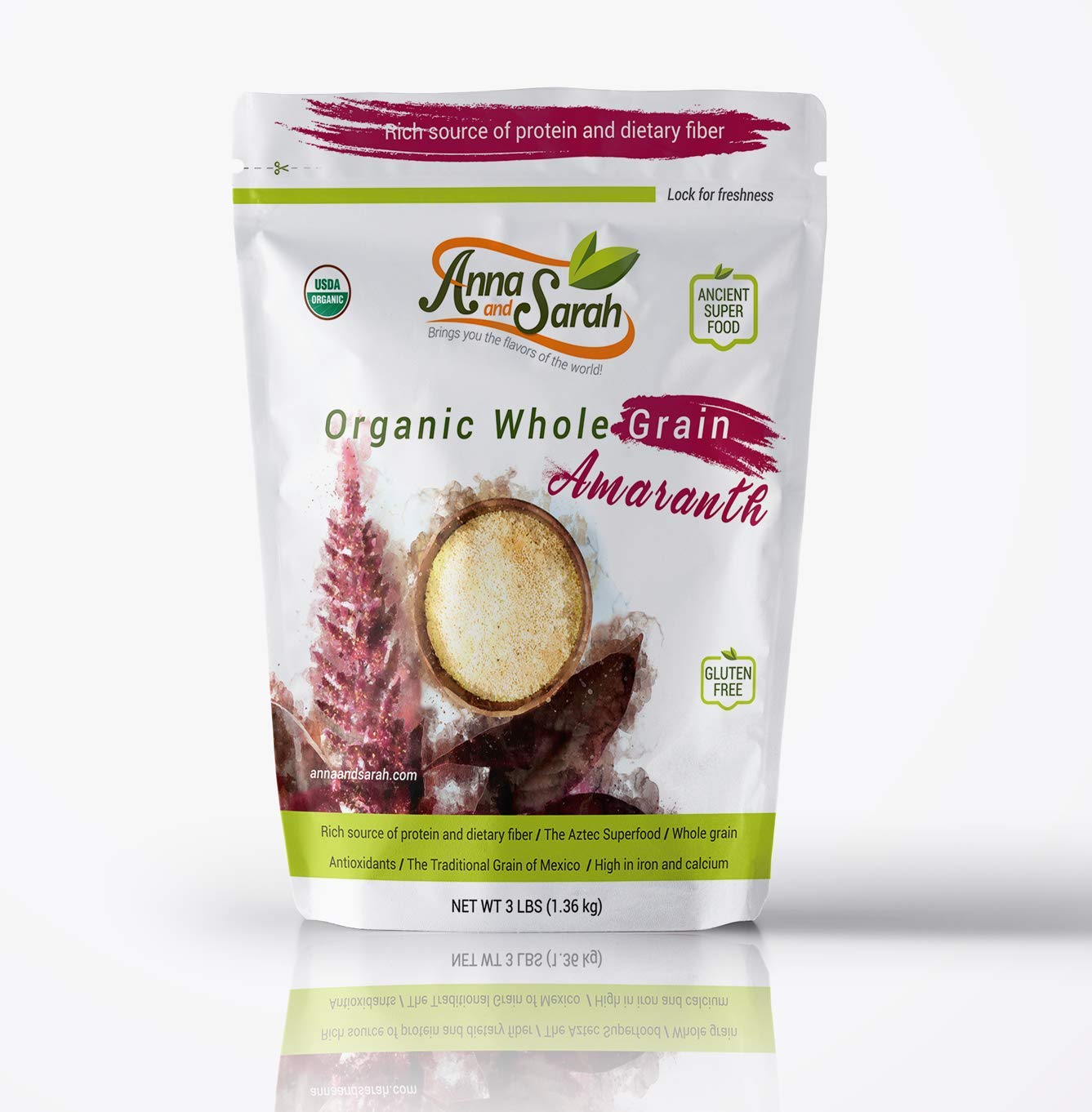 Anna And Sarah Organic Amaranth In Resealable Bag, 3 Lbs
