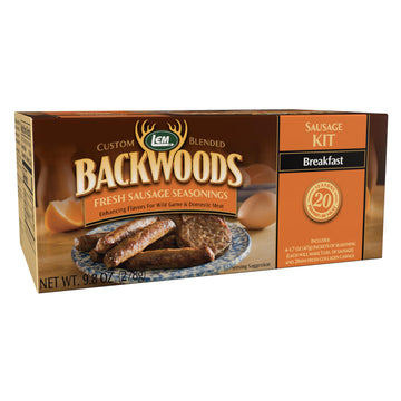 LEM Backwoods Breakfast Sausage Seasoning Kit, Seasons Up to 20 Pounds, 9.8 Ounce Package, Model 9563