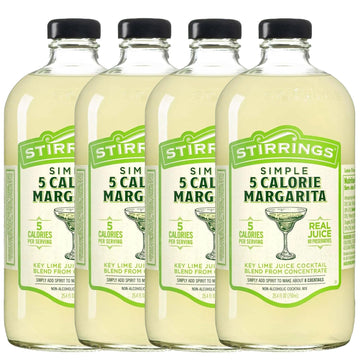 ChromaCast Margarita Mix 4 Pack - 750ml Bottles, Real Juice, No Preservatives, 5 Calories