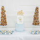 ZACHAKO Gold Glitter Cake Topper - Mi Primera Comunion, 5x5, Paper Decoration for Baptism/First Holy Communion, Baby Shower