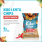 KIBO FOODS Lentil Chips Spicy Ranch, Non-GMO, Vegan, 6g Protein, 1 OZ (Pack of 12)