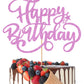Crseniny Happy Birthday Cake Topper,Purple Glitter Birthday Sign Cake Decorations,Anniversary Party/Birthday Party Decoration Su
