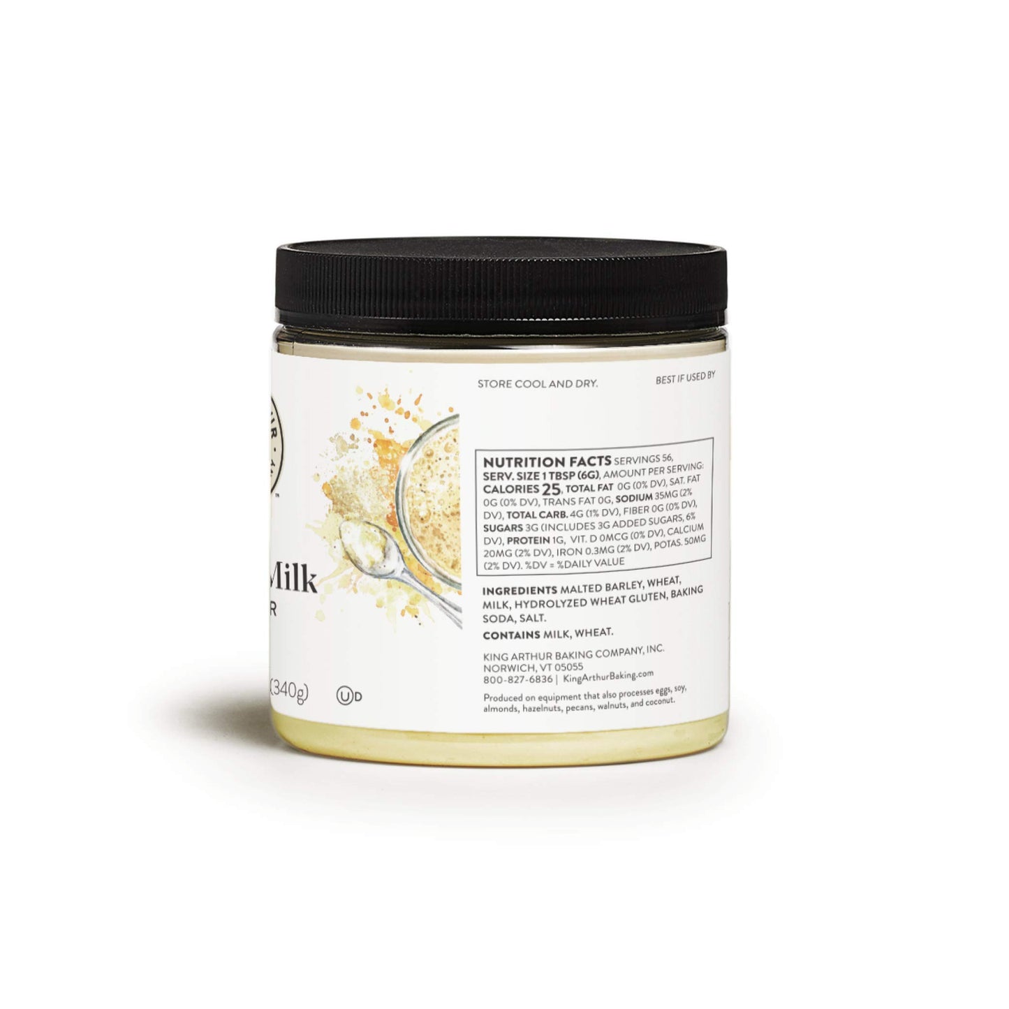 King Arthur Malted Milk Powder: Premium Baking Ingredient for Classic Diner-Style Sweetness, Ideal for Milkshakes, Pancakes, and