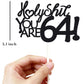 Happy 64Th Birthday Cake Topper 64 Birthday Cake Toppers-Black Glitter, Funny 64Th Cake Topper For Men For Women, 64Th Birthday