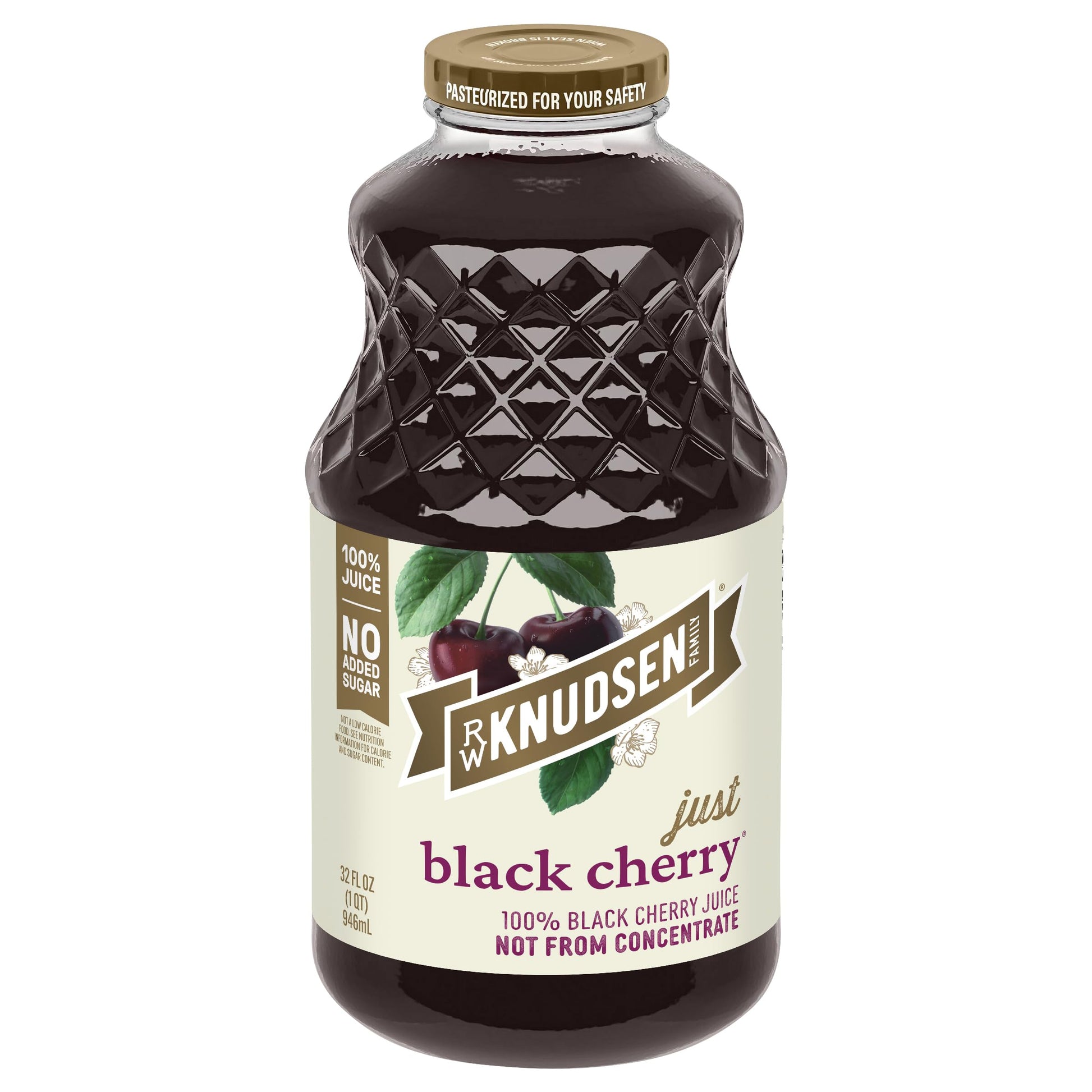 R.W. Knudsen Just Black Cherry Juice, 32 Ounces (Packaging May Vary)